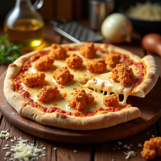 Popcorn Chicken Pizza