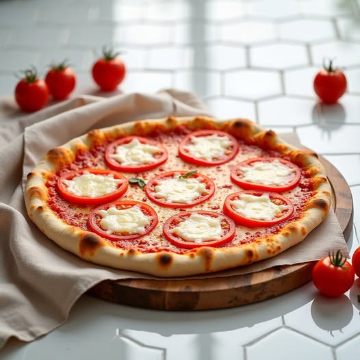 Sản phẩm Margherita Pizza truyền thống Ý.