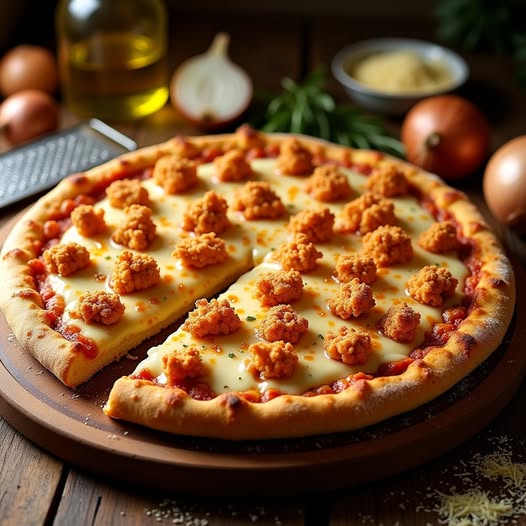 Popcorn Chicken Pizza Đông Lạnh