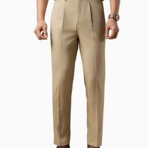 Quần Tây Be Vàng Cạp Sidetab Bền Màu, Chống Nhăn, Chống Bám Bẩn 8QAUT411BEV